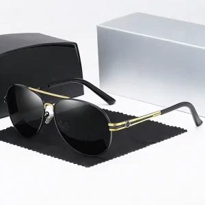 Custom Logo New Men’s Polarized Sunglasses Vintage Style Metal Luxury Shades Car Branded Sports Glasses for Men 613
