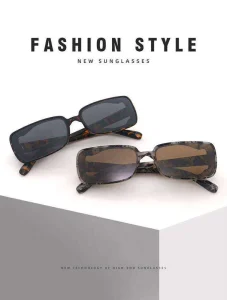 Custom Logo Plastic Square Sunglasses for Men and Women