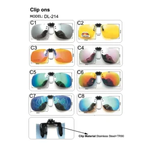 Custom Logo Polarized Clip-On Sunglasses With Multiple Mirrored Lenses And Anti-Glare