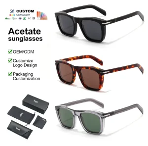 Custom Logo Polarized Reading Sunglasses, TAC Lenses, Acetate Frame, Men and Women