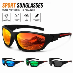 Custom Logo Polarized Sports Sunglasses UV400 PC Frame TAC Lens for Fishing Driving Cycling and Outdoor Sports
