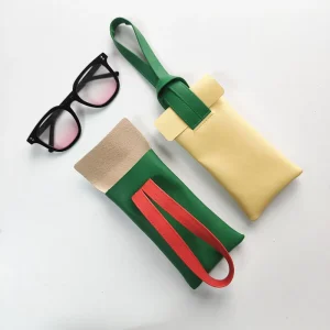Custom Logo Portable Dustproof Japanese-Style Color-Blocking Eyeglasses and Sunglasses Case Unisex