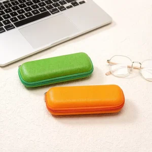 Custom Logo Portable Recycled Felt Zipper Case for Optical Glasses Soft EVA Eyeglass Case