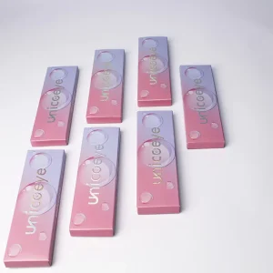 Custom Logo Printed Metallic Paper Contact Lenses Cosmetic Beauty Make up Kits Packaging Box with Rose Gold Foil