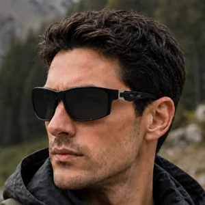 Custom Logo Square Outdoor Polarized Fishing Sunglasses UV400 Unisex