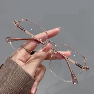 Custom Logo Tr90 Anti Blue Light Computer Glasses Eyeglasses Frames Manufacturer Square Optical Glass