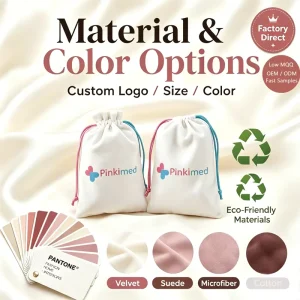 Custom Logo Velvet Drawstring Pouch for Necklace and Jewelry Boxes Small Flannel Jewelry Packaging Pouch Suede Gift Bag