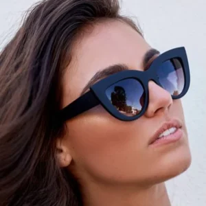 Custom Logo Women’s Retro Fashion Cateye Sunglasses UV400 PC Lenses & Frame Multi Color Sun Shades Glasses