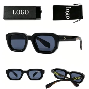 Custom MOSI Vintage Square Designer Brand Unisex Sunglasses with UV400 Protection Full Frame Fashion Retro Style