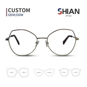 Custom Metal Slim Preppy Style Eyeglass Frames for Optical Glasses Lightweight PC Lenses Full Rim Unisex Daily Wear