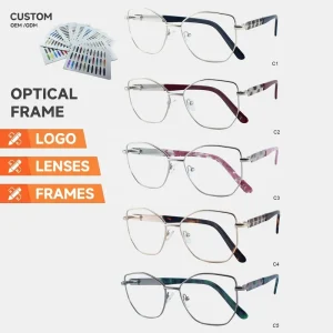 Custom Metal Women Optical Frames Now Global Recycled Standard Certified Suitable for Indoor Leisure Like Binge Watching Dramas