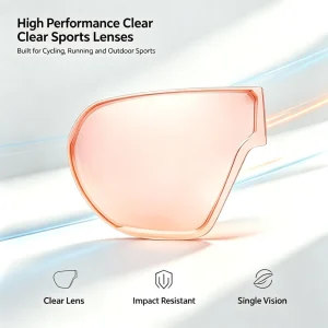 Custom Multi-Coated Impact-Resistant Cycling Lenses Single Vision