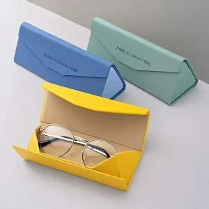 Custom PU Folding Sunglasses Case Fashion Eyeglasses Case for Eyewear Fashionable Protective Eyewear Case