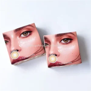 Custom Paper Box Packaging Contact Eye Lenses Box Natural Color Eye Lens