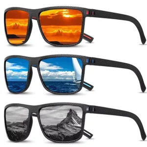 Custom Plastic-Frame Multicolor Polarized Cycling Sunglasses UV400 for Men