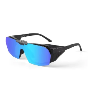 Custom Prescription Flip-Up Cycling Glasses, Windproof Sports Sunglasses with Side Shield