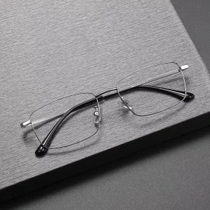 Custom Prescription Titanium Alloy Men’s Myopia Eyeglass Frames