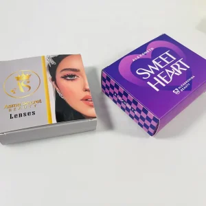Custom Printed Contact Lens Packaging Boxes with Matte Glossy and Colorful Finishes