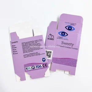 Custom Printed Cosmetic Boxes Eye Contact Lenses Complete Package for Contact Lenses
