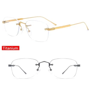 Custom Rimless Pure Titanium Optical Eyeglass Frames