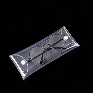 Custom Size Waterproof PVC Eyewear Lens Storage Bag with Snap Button