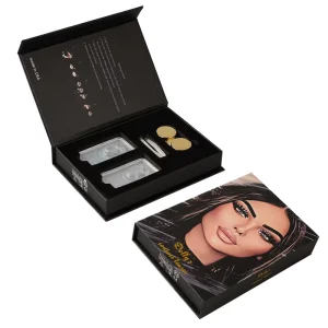 Custom Soft Touch Film Paper Magnetic Packing Colorful Cosmetic Eye Contact Lenses Packaging Box Contacts Lenses Box