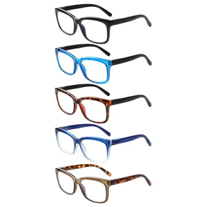 Custom Square Tortoise Anti Blue Light Reading Glasses PC Presbyopic Eyeglasses for Men Women Unisex Fashion Colorful Eyewear
