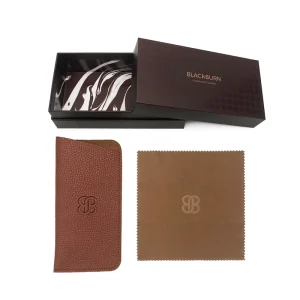 Custom Sunglasses Case Manufacturer Soft PU Leather Slim Eyeglass Box with Eyewear Cleaning Cloth