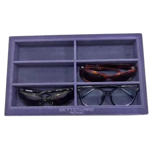Custom Sunglasses Display Tray Board 6 Slots Optical Glasses Storage Box Container Holder Case