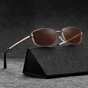 Custom Uv Sunglasses for Men Small Metal Frame Polarized Sunglasses Retro Outdoors Sunglasses Square Glasses