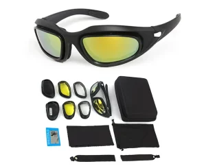 Customizable C5 Tactical Lightweight Outdoor Sports Cycling Motorcycle Goggles Polarized Night Vision Sand and Dust Proof