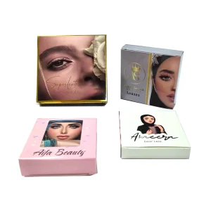 Customizable Contact Lenses Box Recyclable Paperboard Rigid Structure Flip Top Design Custom Logo Matte or Gloss Lamination UV