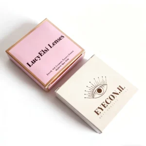 Customizable False Eyelash Packaging Folders Matt Lamination Embossing Sponge Portable