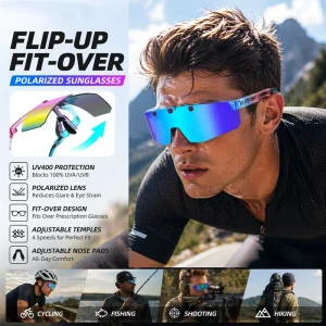 Customize logo Quality Sports Photochromic Sunglasses Tr90 Cycling Bicycle Glasses Outdoor Biking Fishing Eyewear