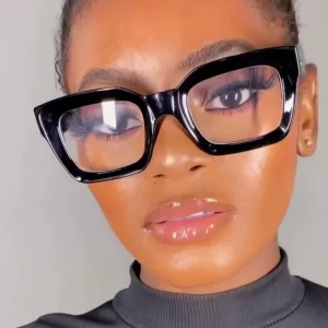 Customized New Rice Nail Frame Fashionable Women’s Concave Shaped Square Eyeglass Frame
