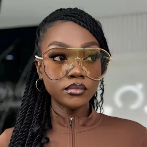 Customized Oversized UV400 Polarized Square Frame Metal Sunglasses with PC Lenses for Unisex Outdoor Use