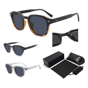 Customized PC Square Frame UV400 Sunglasses for Men and Women