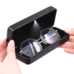 Customized Portable Zipper Sunglasses and Eyeglasses Case with Lighting Function