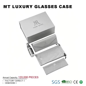 Customized Sunglasses Case with Printed Logo Packaging Pouch for Eyewear