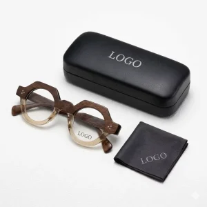 Customized Thick Acetate Vintage Eyeglass Frames with Flexible Temples Unisex