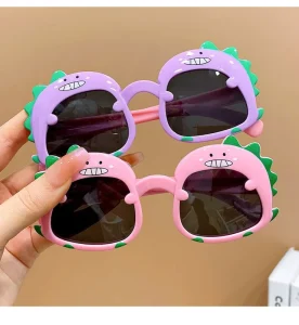 Cute Children Sunglasses Girl Boy Cartoon Dinosaur Glasses Sun Protection Fashion Eyeglass Party Travel Versatile Eyewear(MG012)