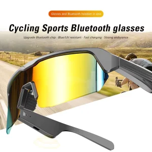 Cycling Sports Bluetooth Glassees Smart Sunglasses with Music & Calls UV Protection Audio Smart Glasses for Outdoor Sports