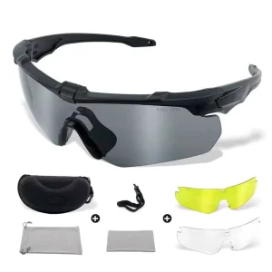 DFQ Stock Safety Tactical Glasses Scratch Resistant Lenses Certified Ansi Z87 Safety Glasses 100% Uv Protective Eyewear