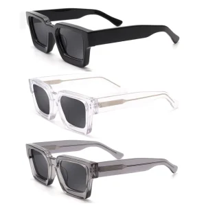 DL Glasses Acetate Rectangle Polarized Sunglasses High End Thick TR90 Frame Square OEM Shades Sunglasses