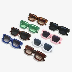 DL Glasses Classic Thick Square Sun Glasses Chunky Frame Hip Hop Women Sunglasses Flat Top UV400 Eyewear