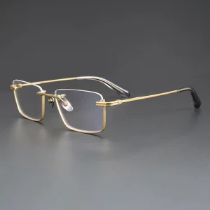 DTX416 Titanium Lightweight Eyeglasses for Men and Women Diamond Face Shape Solid Pattern Reading Glasses Factory Direct