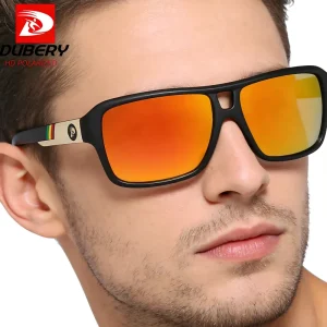 DUBERY D008 Trending UV 400 Blue Fashion Sunglasses Gold Plastic Frames Transparent for Men and Women Sunglasses