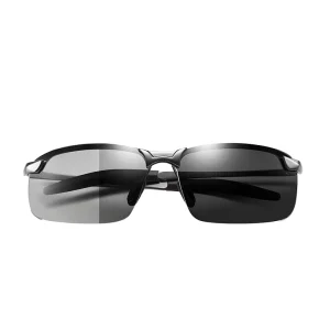 Day and Night Anti-Glare PC Silver Photochromic Driving Sunglasses for Men and Women