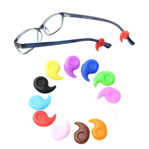 Decorative Anti-Slip Silicone Eyeglass Ear Hooks and Retainer Clips