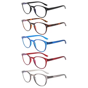Designer Retro Lightweight Anti Blue Light Reading Glasses Transparent Lenses 3.25